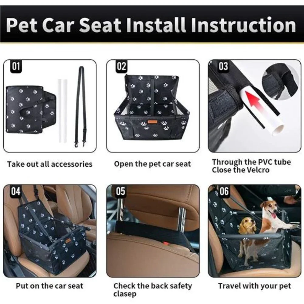 Dog Car Seat Puppy Portable Pet Booster Car Seat, Perfect for Small Pets